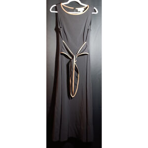 Joseph Ribkoff Black Midi A-Line Belted Dress Style 231214 Women’s Size 10 Event